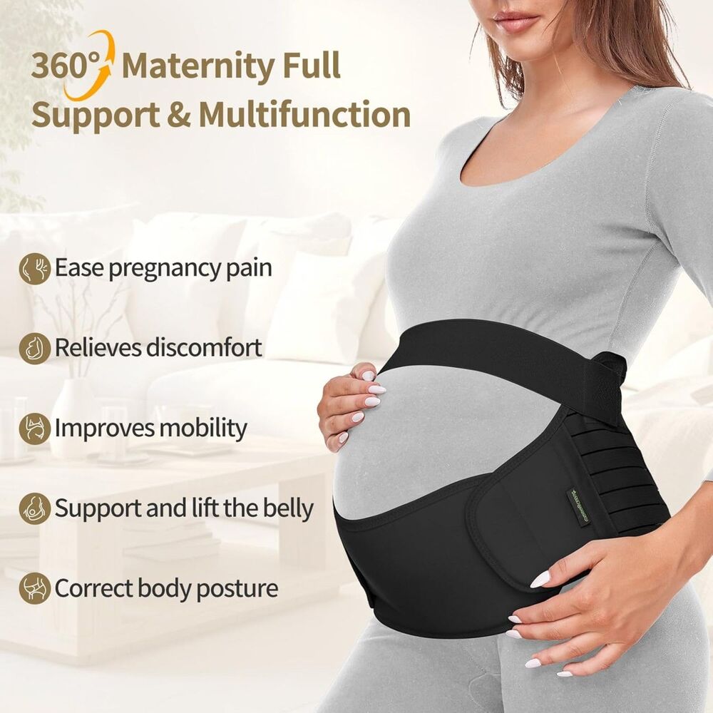 Maternity Belt Pregnancy Belly Band 3 in 1 Support Belt Maternity Belly Band M
